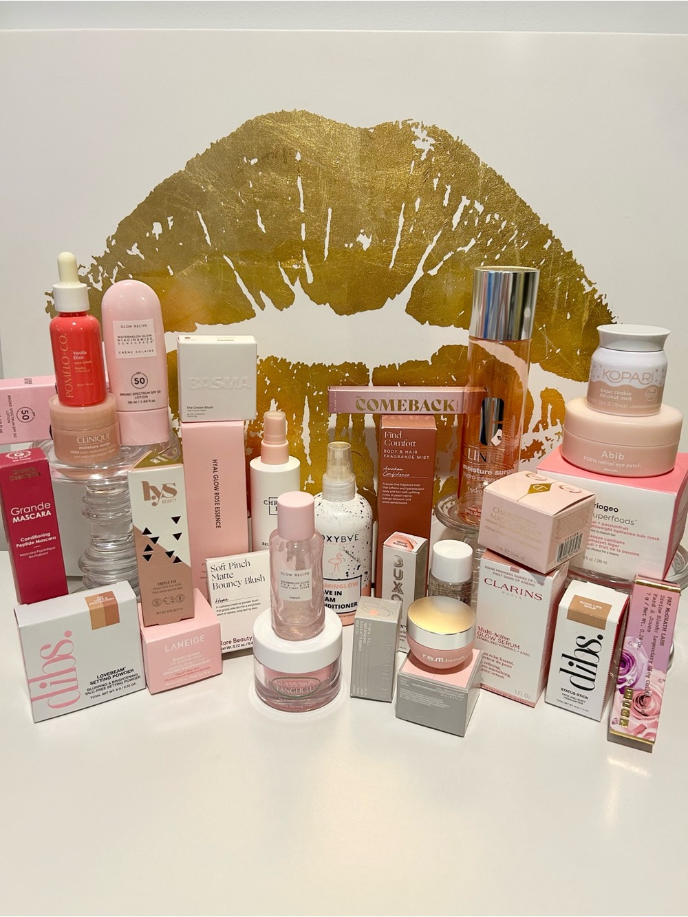 ✨ 30+ Piece Empty Beauty Bottle & Box Lot | Display | Backdrop| Repurpose